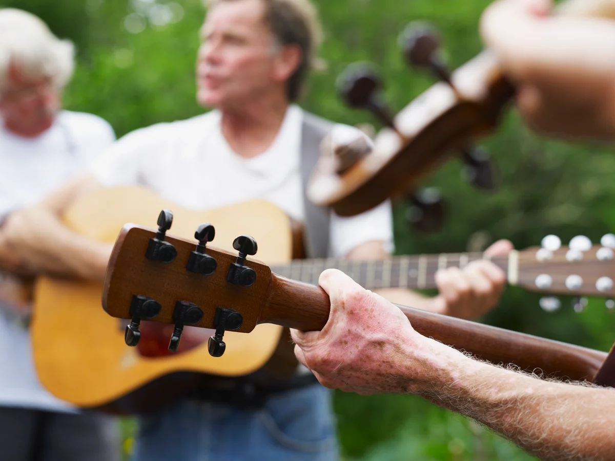 live band performing