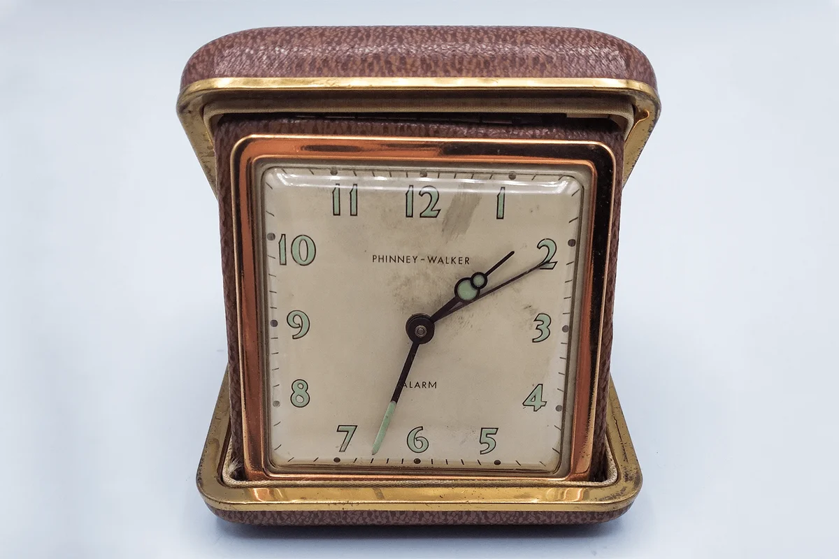 Vintage 50's travel alarm/Phinney Walker Travel alarm clock