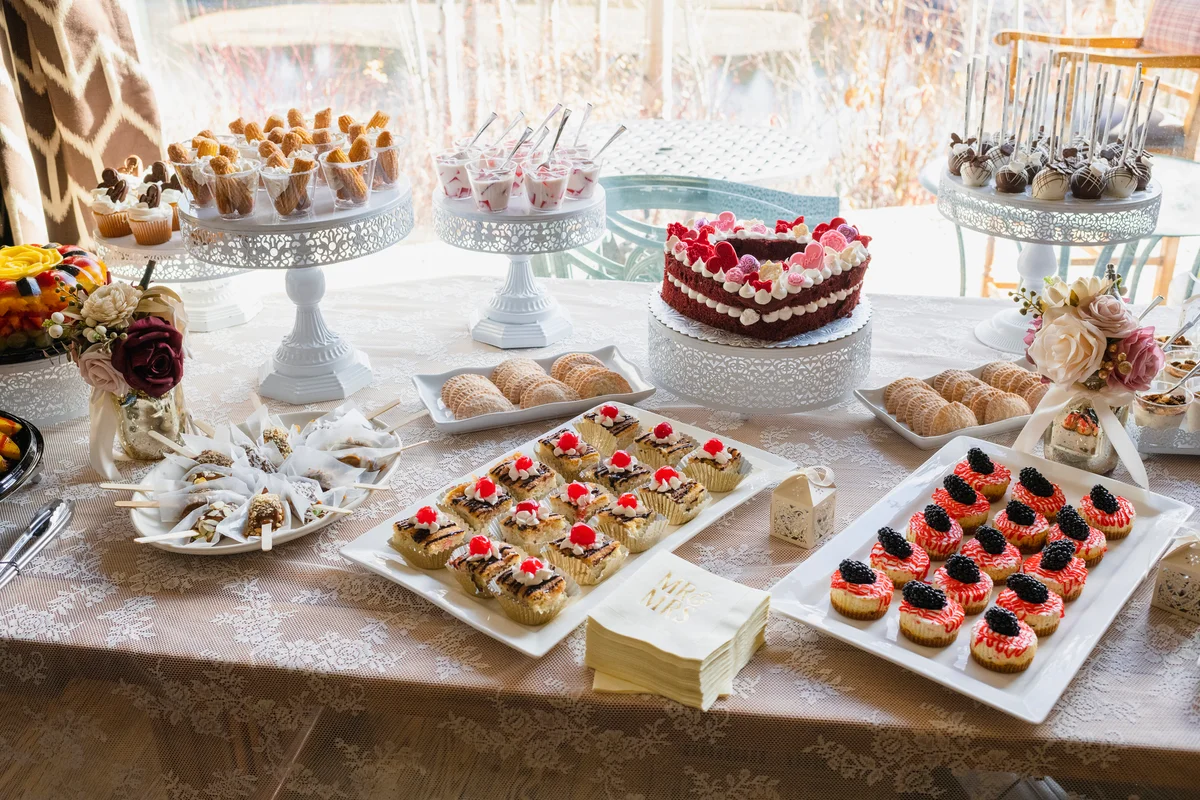single serving dessert buffet