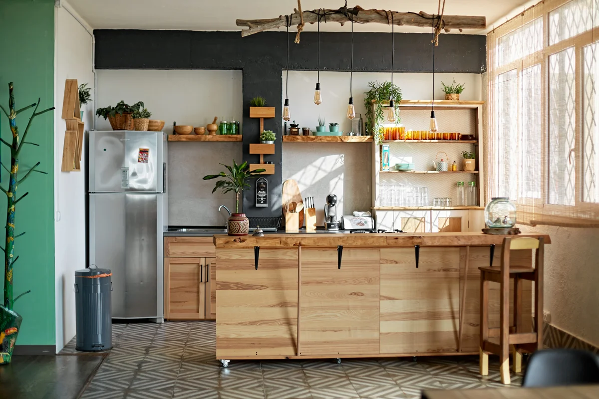 rustic wood kitchen