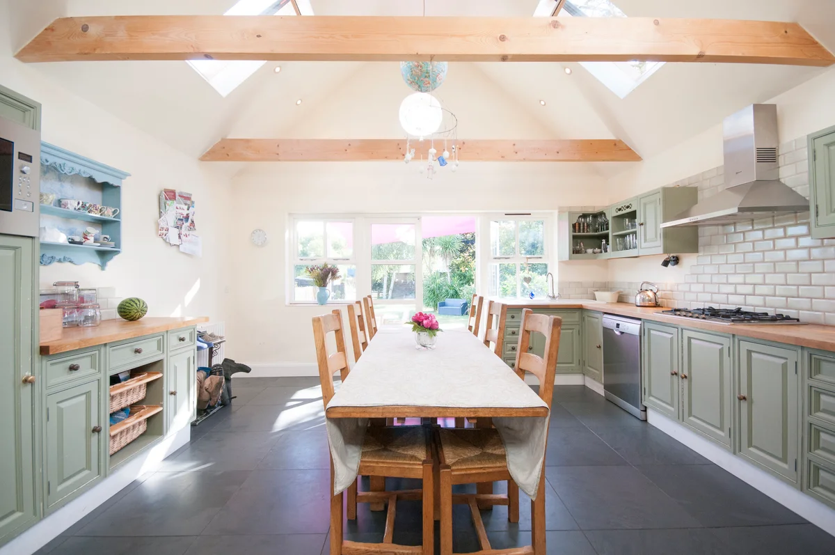 dining table in kitchen