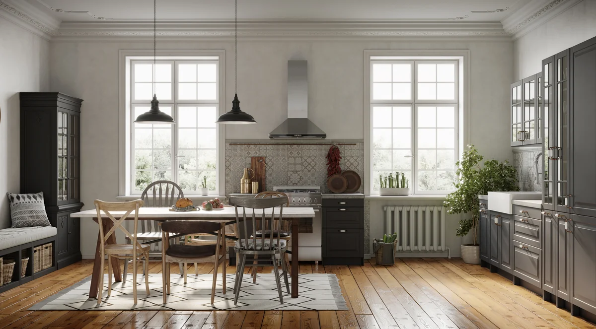 mismatched dining chairs