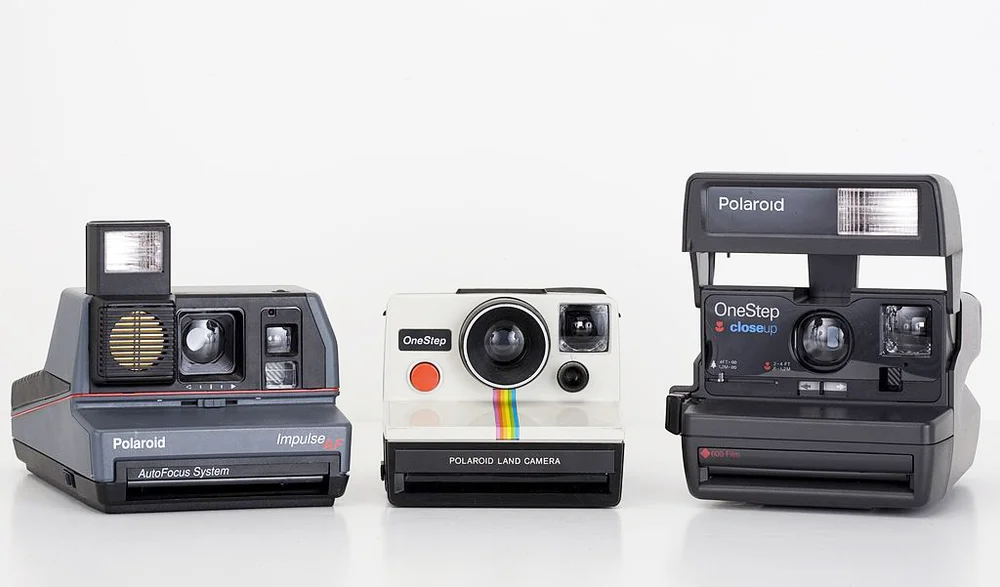 Vintage Polaroid cameras