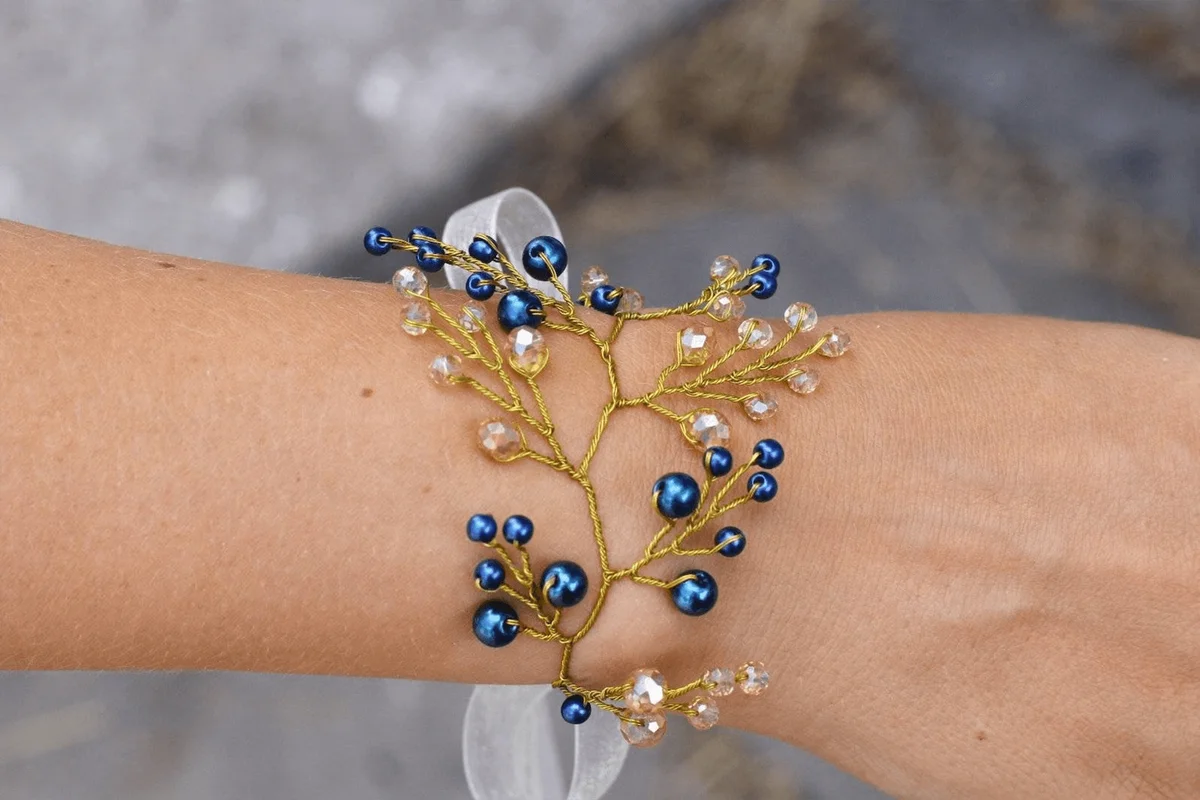 Royal blue Corsage