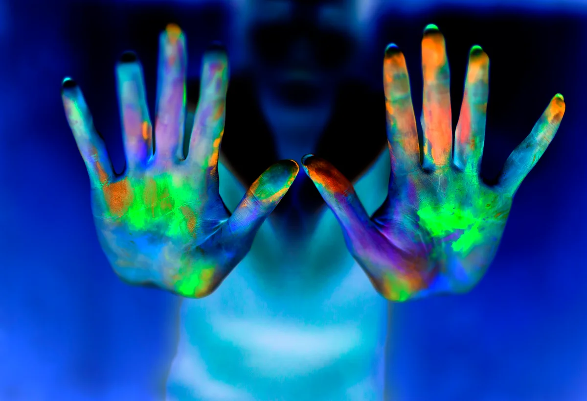 neon hands