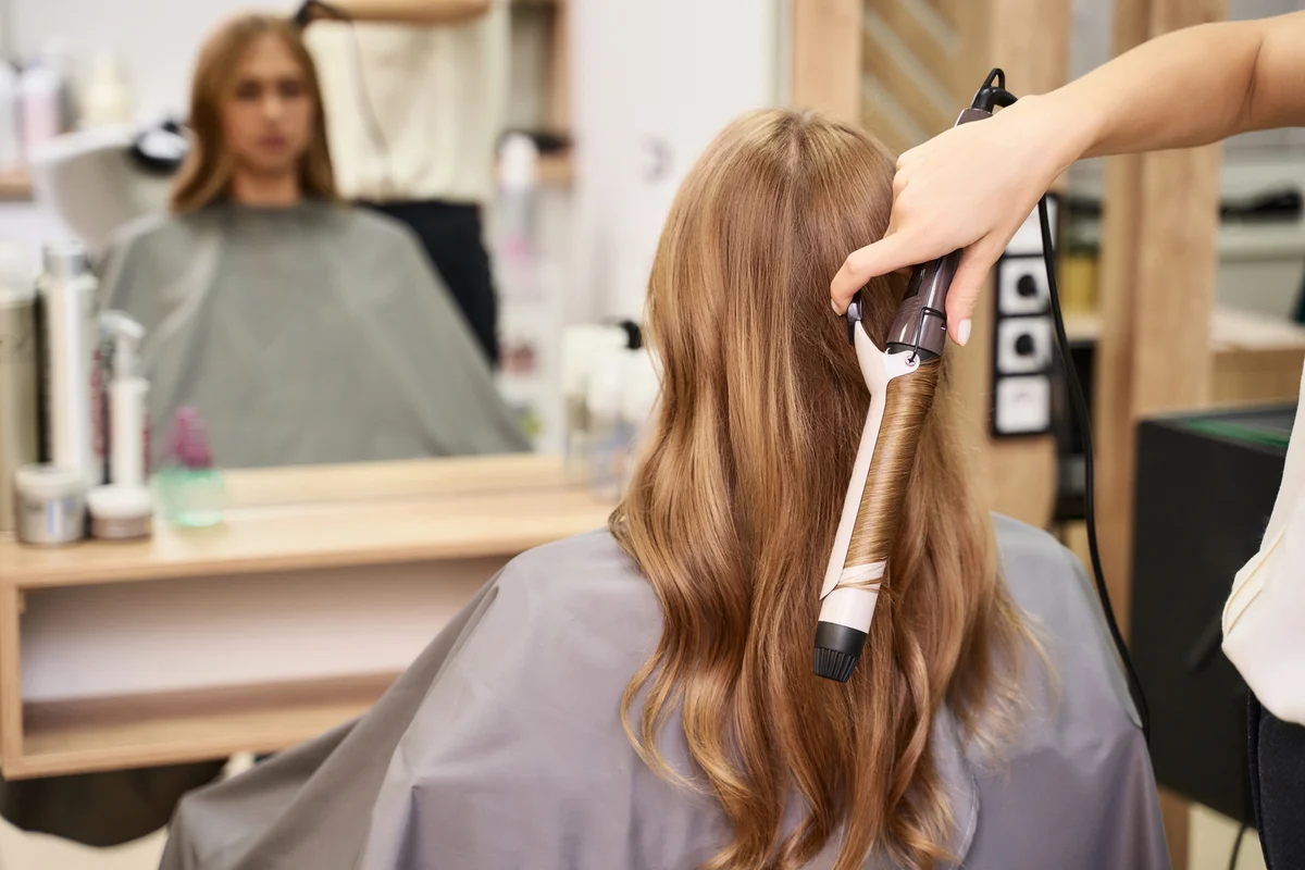 Getting hair done for prom