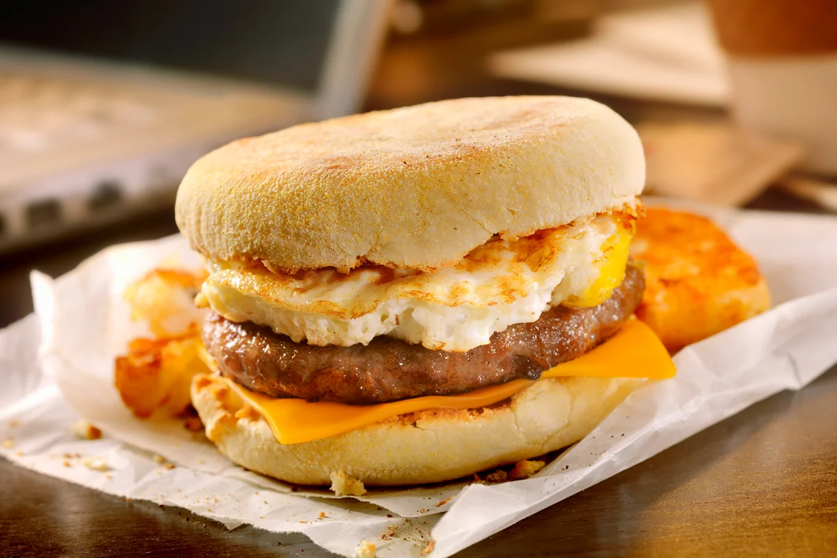 Sausage and Egg Breakfast Sandwich