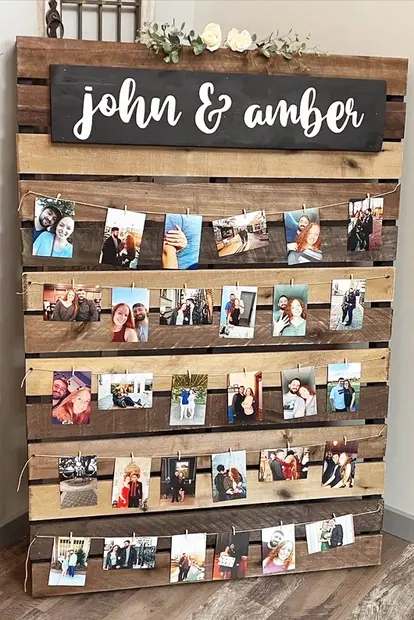 Custom Wood Pallet Photo Board