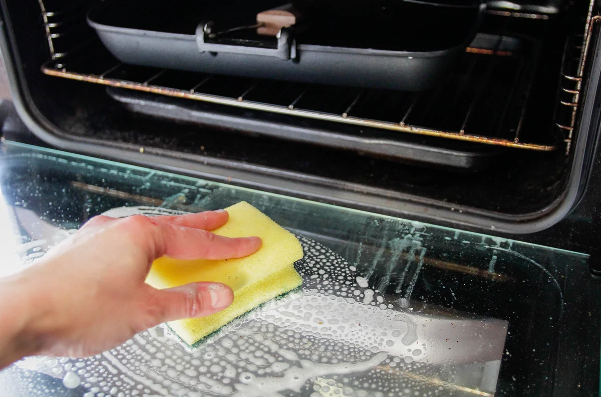 dish soap to clean oven