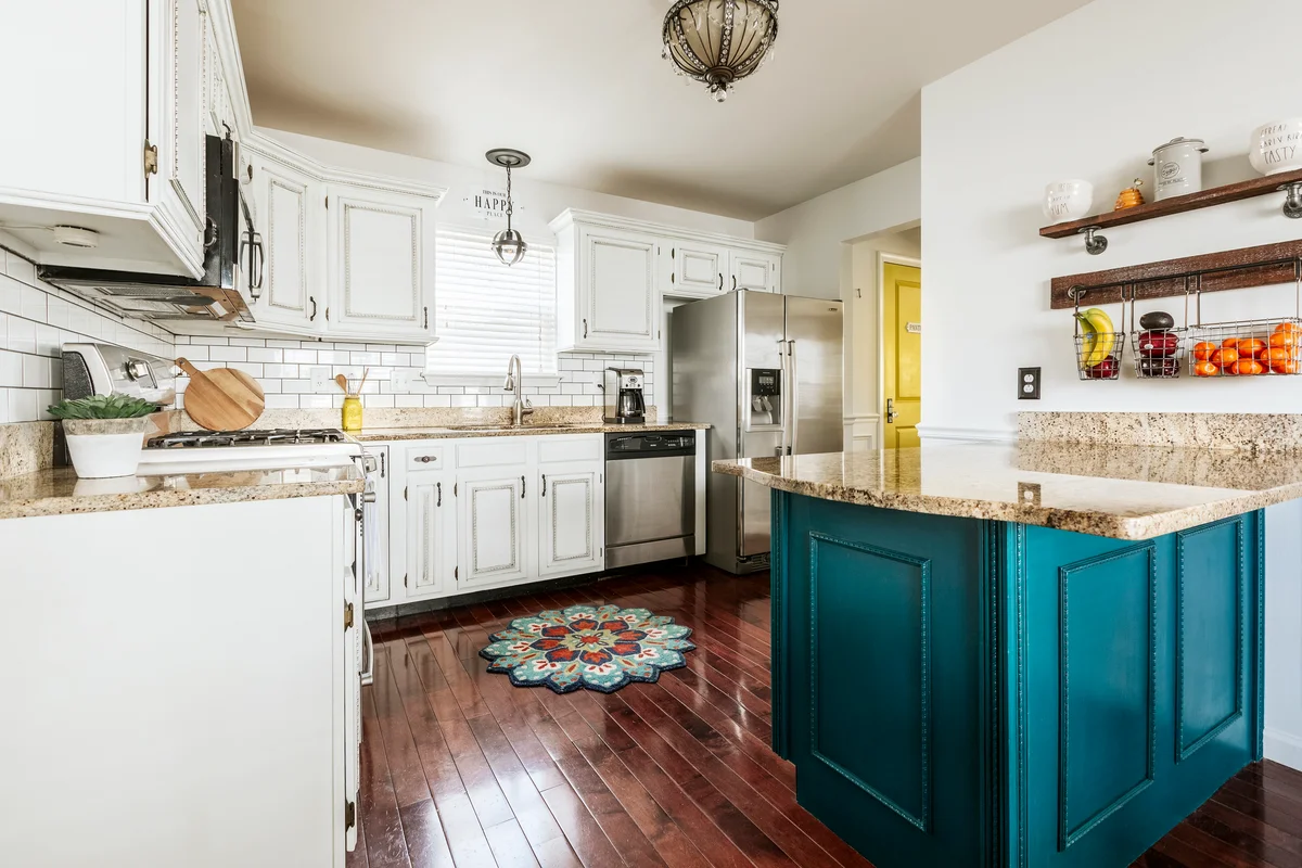 yellow pantry door
