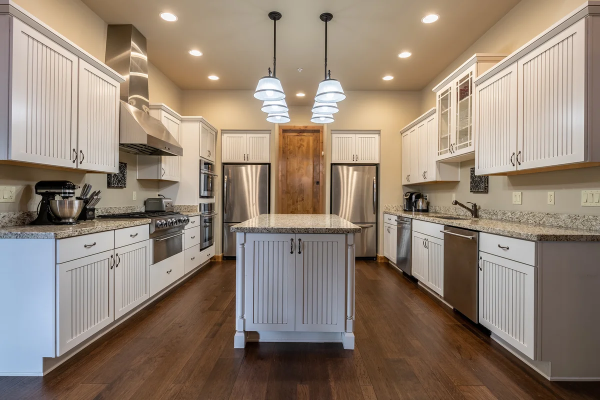 wood detailed pantry door
