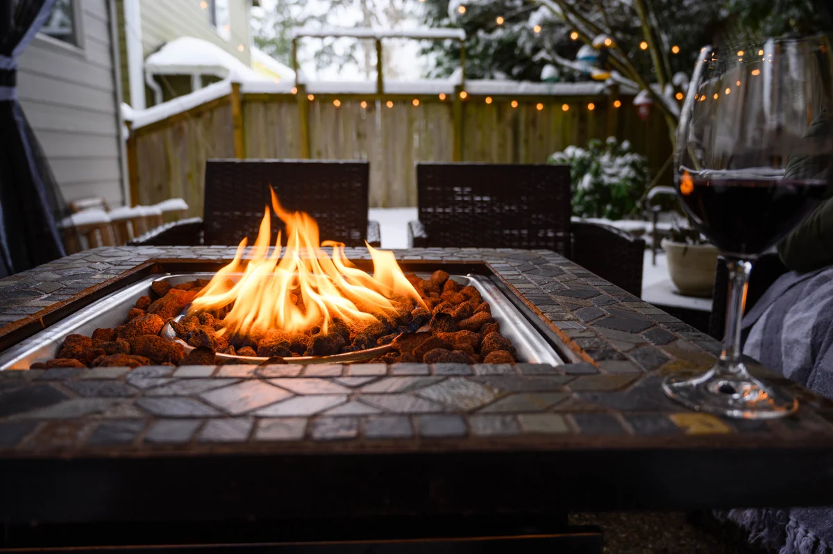tile top fire pit