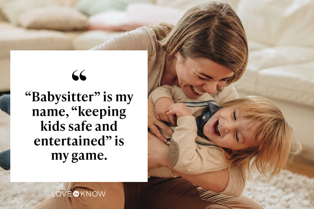 Babysitter and kid having fun together