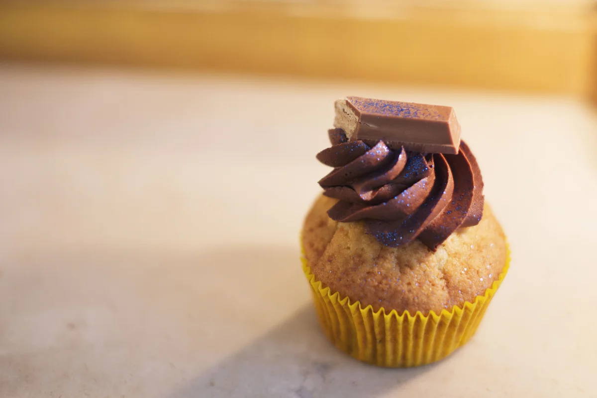 glittery cupcake