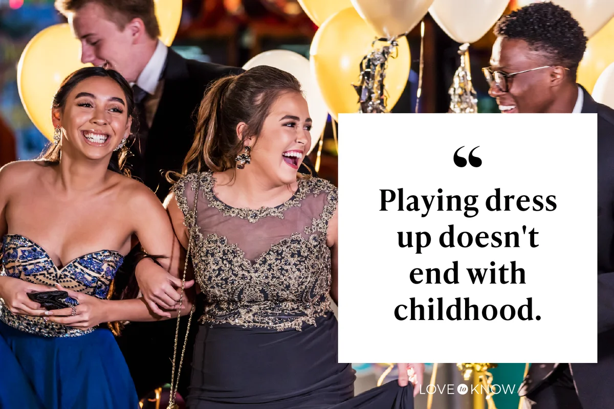 Teenagers having fun at prom