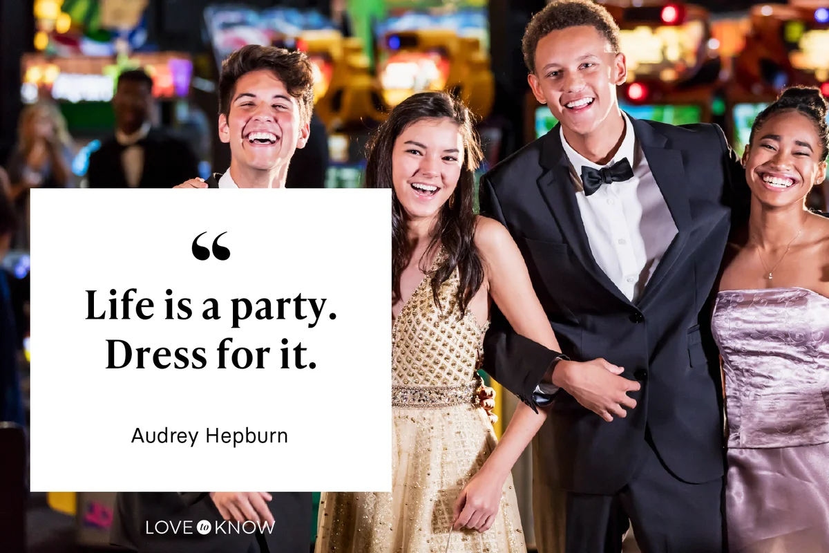 Teenagers having fun at prom