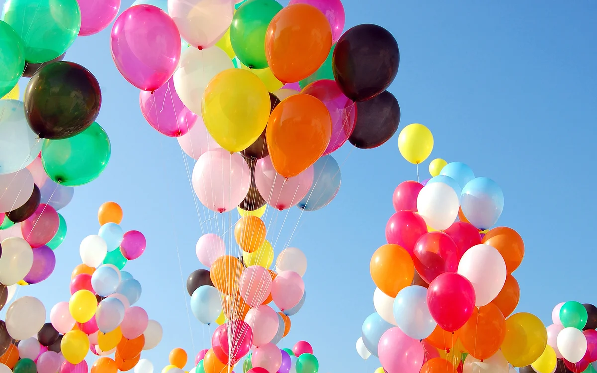 bright balloons