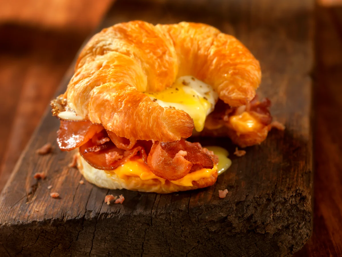 croissant breakfast sandwich