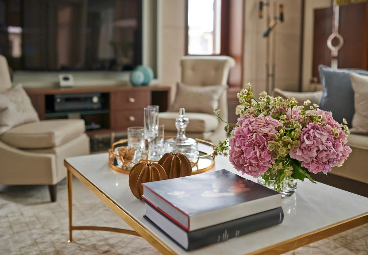 styled coffee table