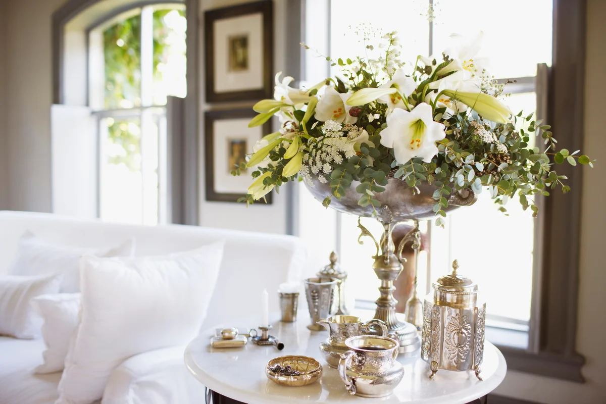 floral and silver