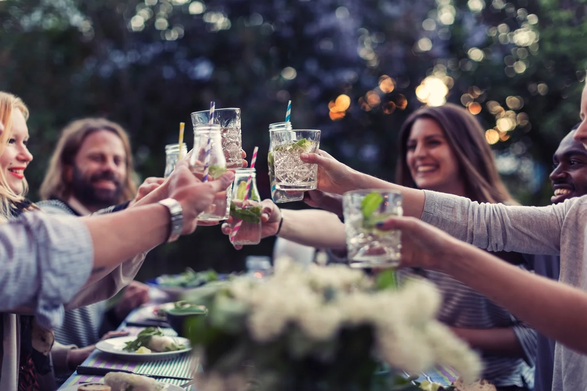friends toasting