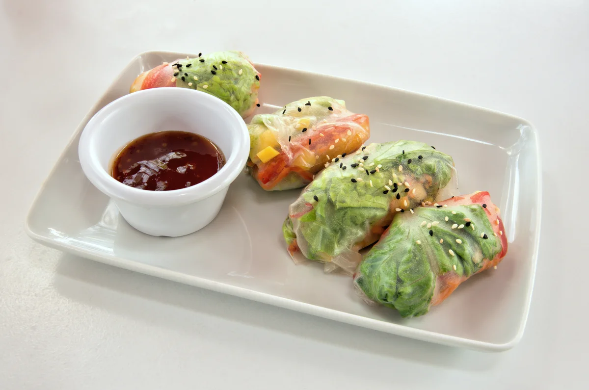 mango avocado spring rolls