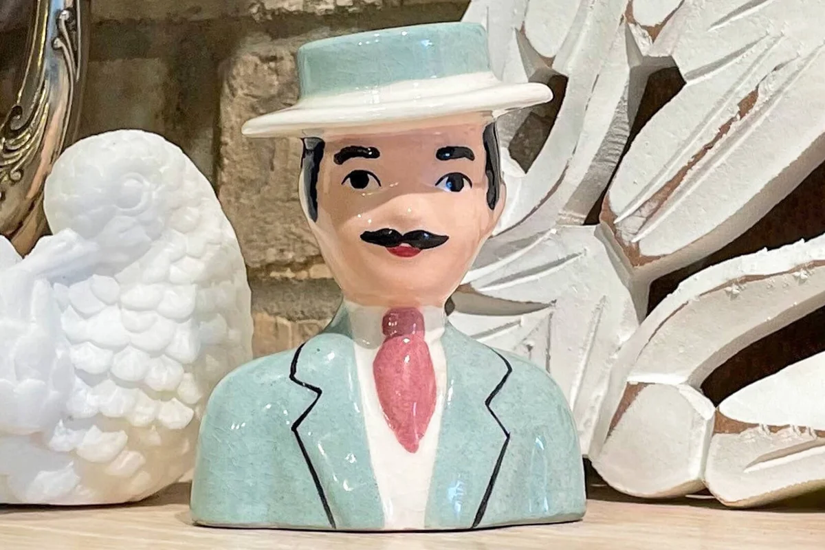 Vintage Betty Lou Nichols Head Vase of Man
