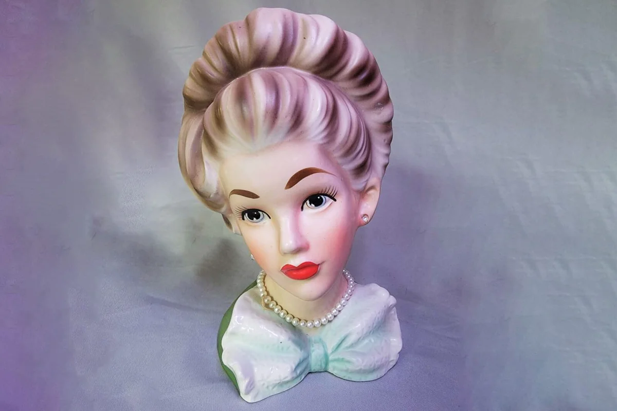 Vintage Lady Head Vase