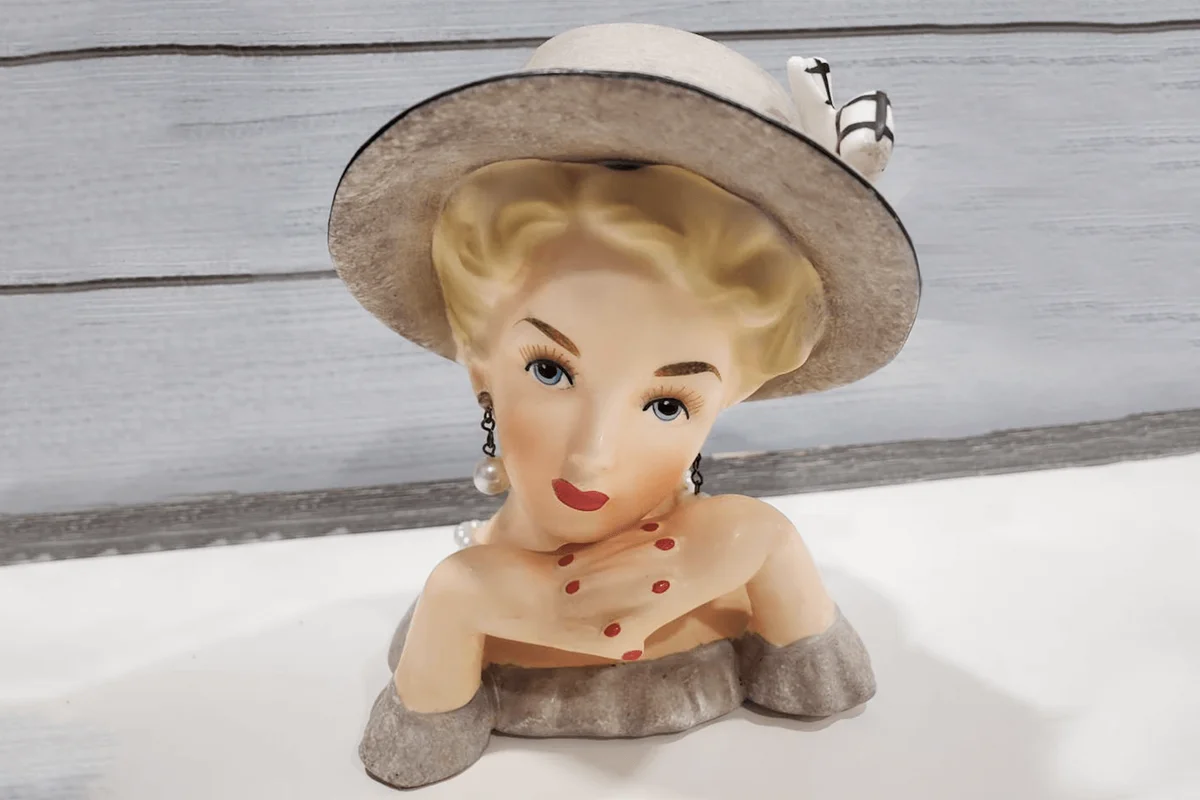 Vintage Relpo lady head vase