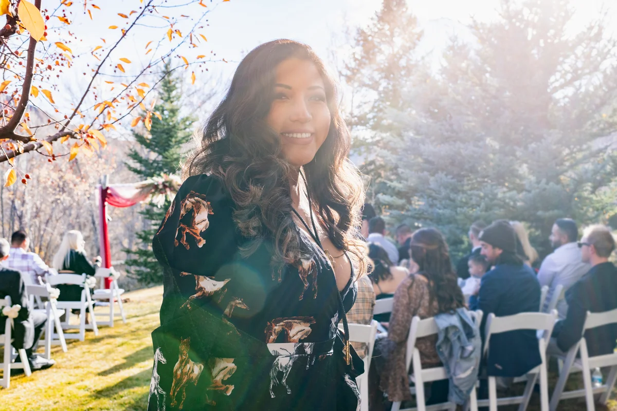woman at a wedding