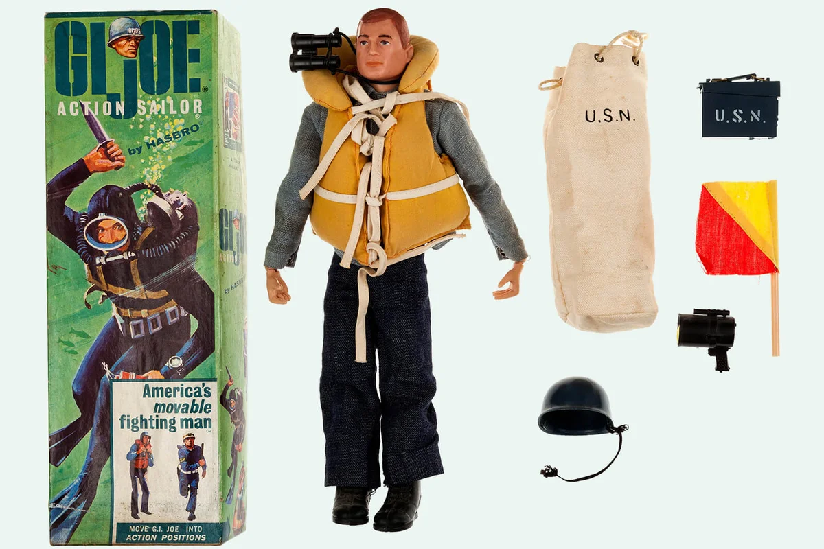 GI Joe Action Sailor with Box (Hasbro, 1964)