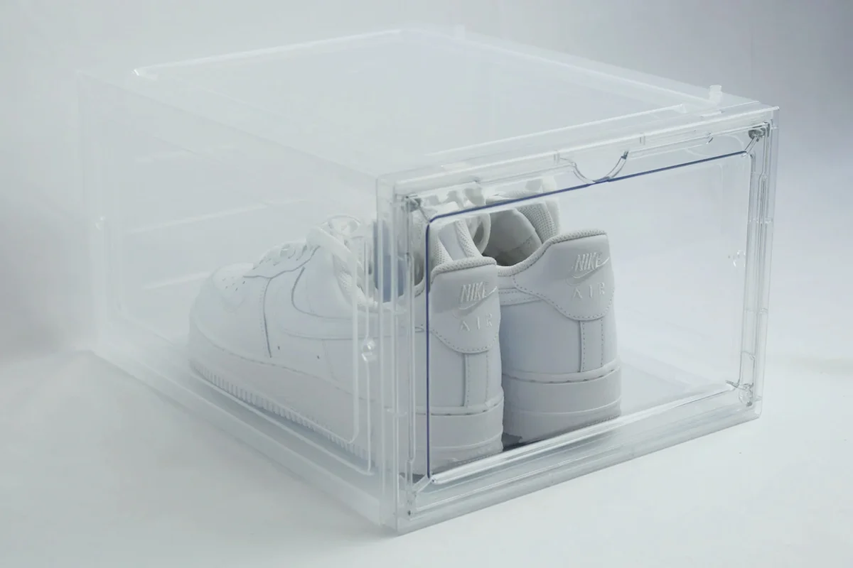 Drop Front Stackable Shoe Storage Box