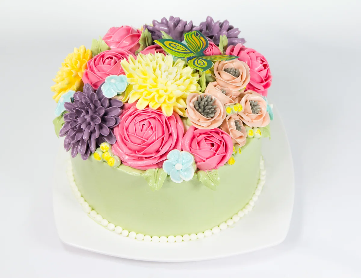 pretty floral cake