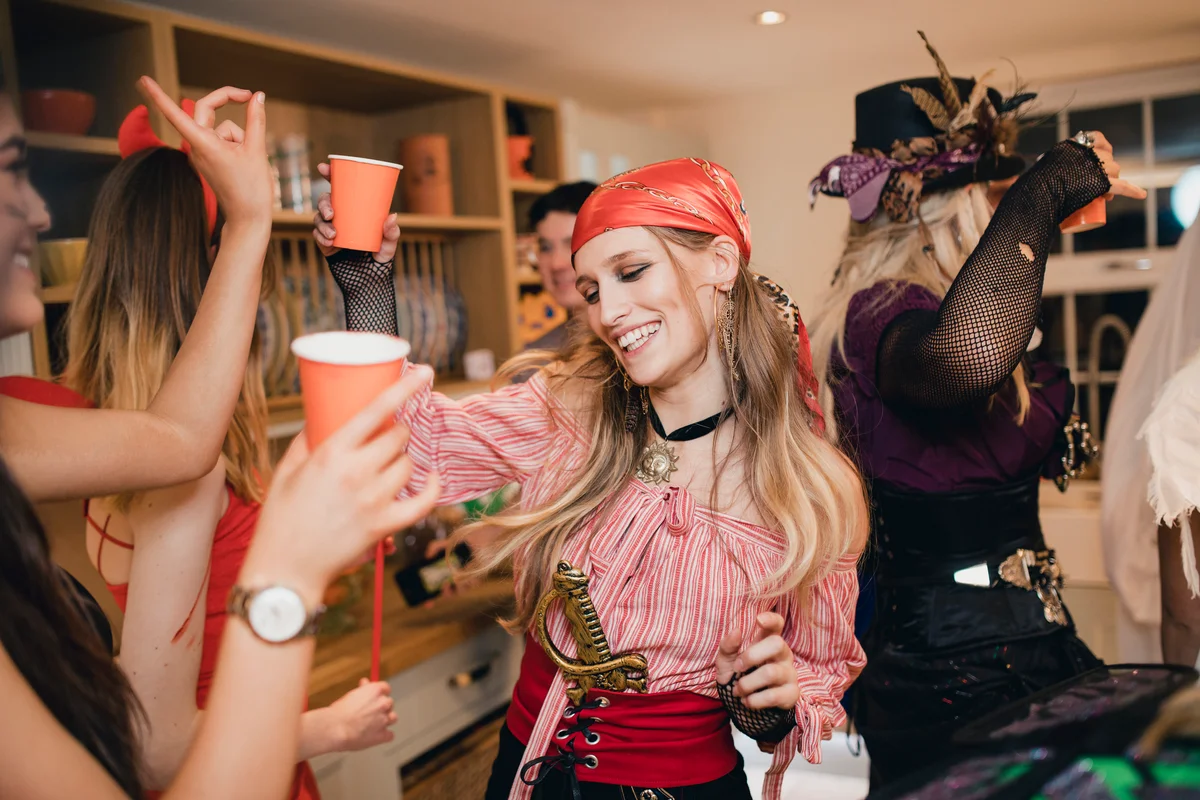 woman in a pirate costume