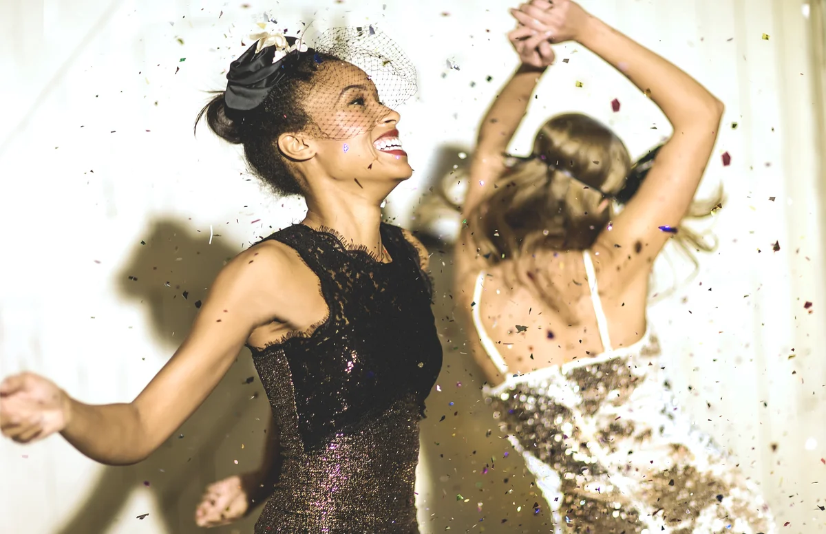 two women dancing