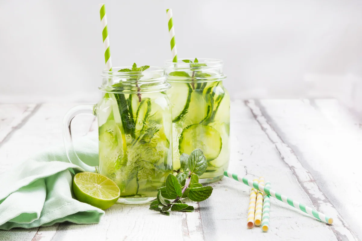 Cucumber limeade mocktail