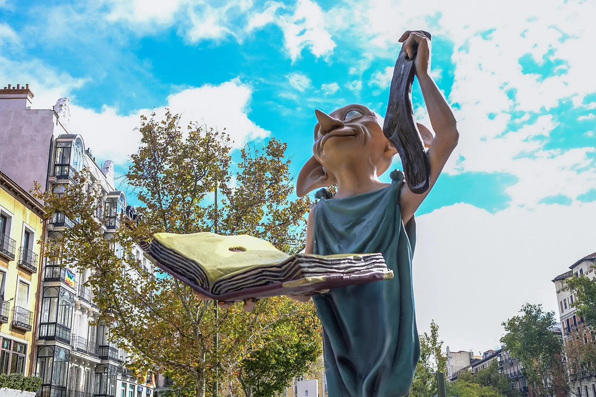 A statue of Dobby, a House Elf