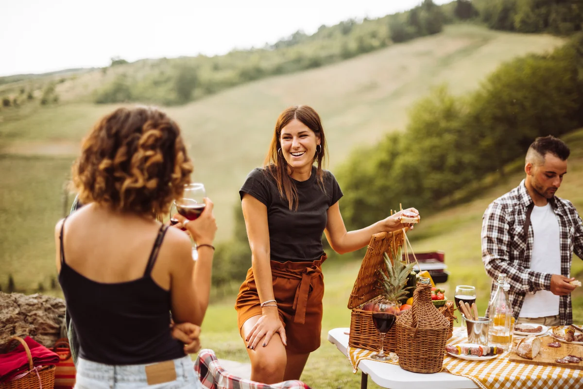 country picnic with friends