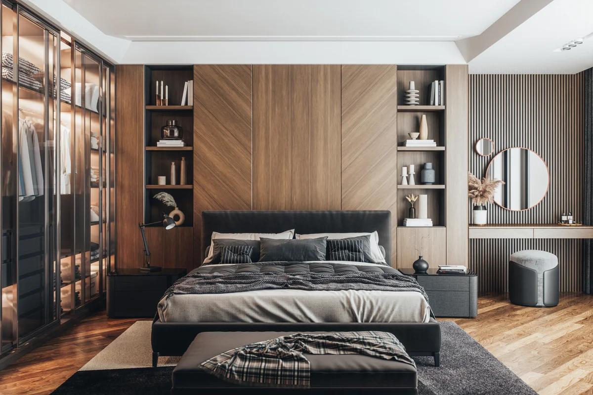 slat wall in vanity