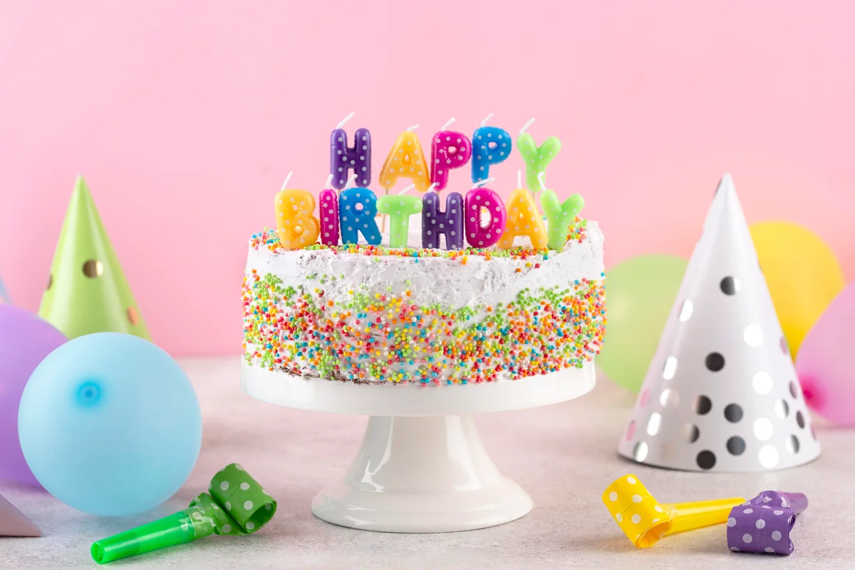 Sprinkle birthday cake