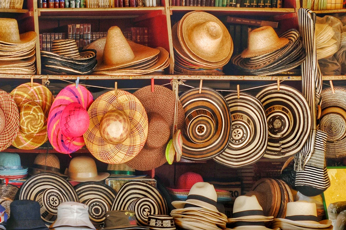Colombian Hats For Sale At Market