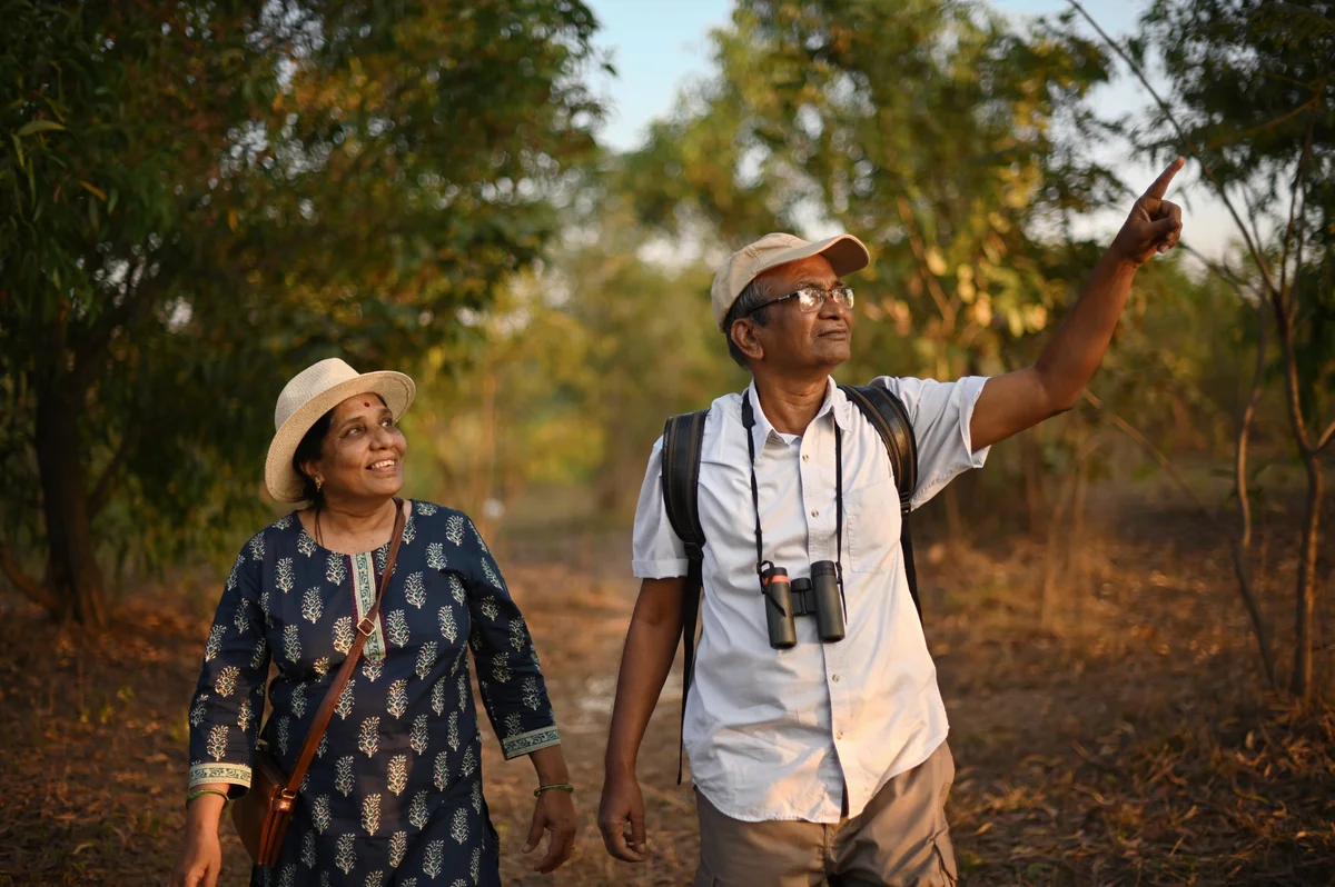 Older couple on nature walk