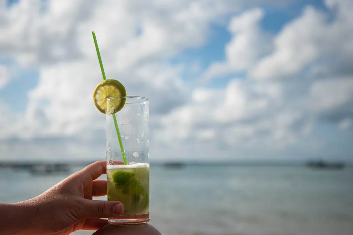 drink by the beach