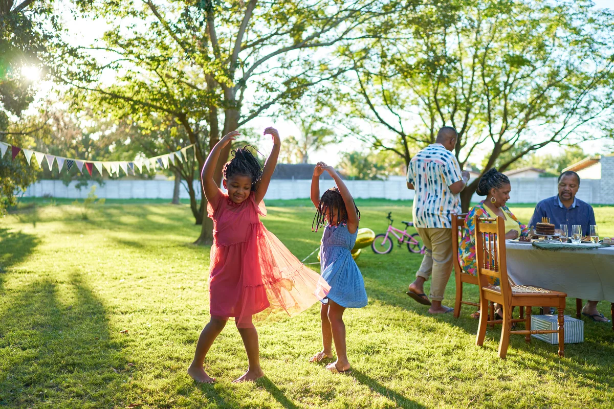 girls dancing outdoors