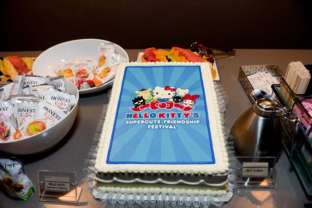 INGLEWOOD, CA - JUNE 14: A view of a cake at Hello Kitty's Supercute Friendship Festival - Sunday Festival on June 14, 2015 in Inglewood, California. (Photo by Stefanie Keenan/Getty Images for Sanrio)