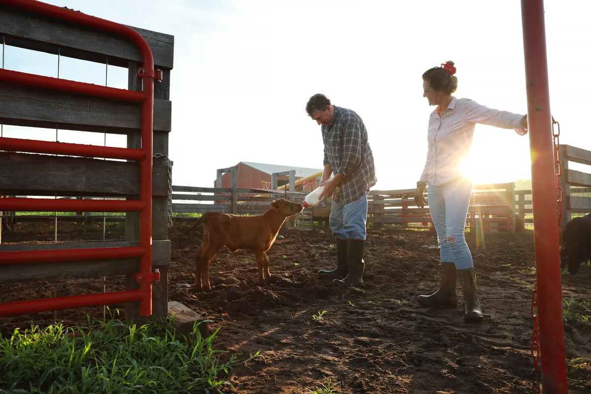 Couple farming in Idaho