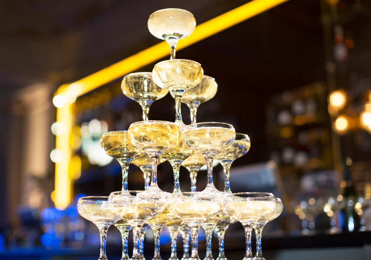 Champagne pyramid