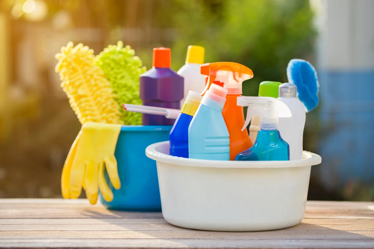 Deck cleaning supplies
