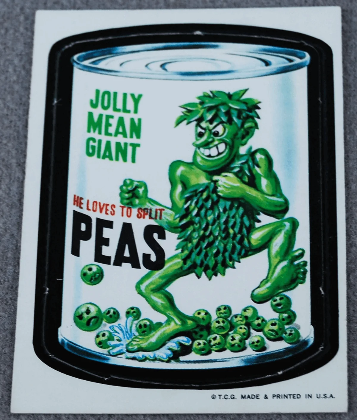 1967/68 Wacky Packages Die-cut Card, Jolly Mean Giant, No. 43