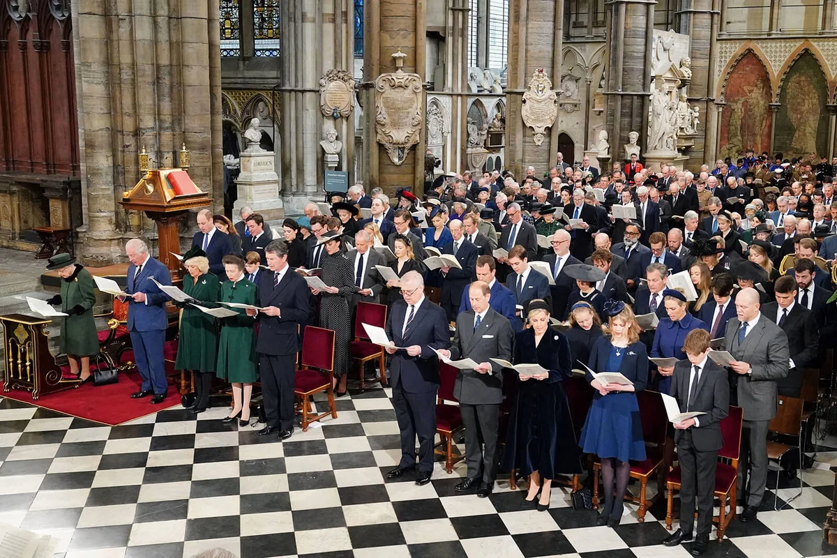 Britain's Royal Family attend a Service